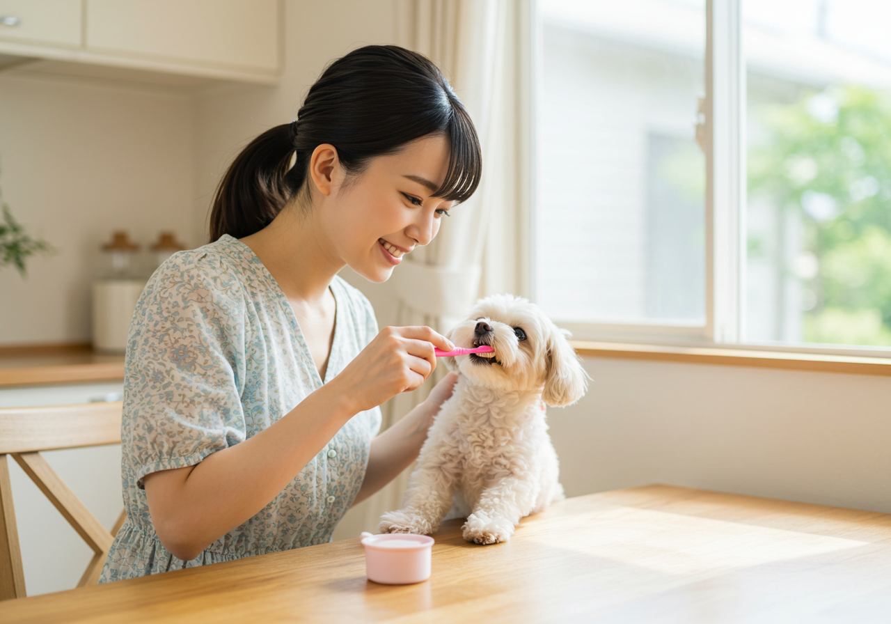 猫を診察する日本人獣医師